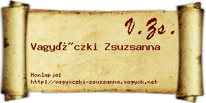 Vagyóczki Zsuzsanna névjegykártya